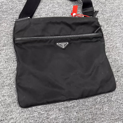 Prada Nylon Triangle Logo Crossbody Bag
