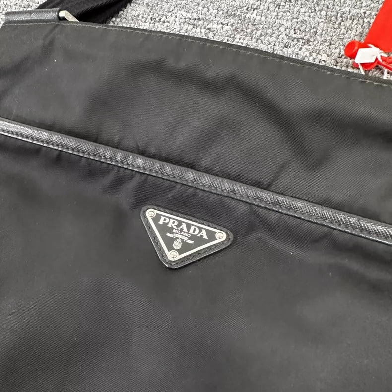 Prada Nylon Triangle Logo Crossbody Bag