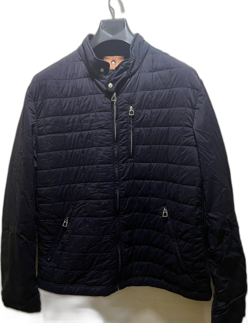 Hermes Men's Down Jacket in Dark Blue