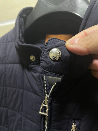 Hermes Men's Down Jacket in Dark Blue