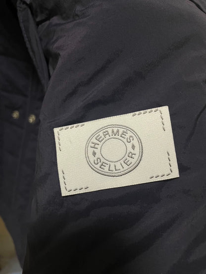 Hermes Men's Down Jacket in Dark Blue