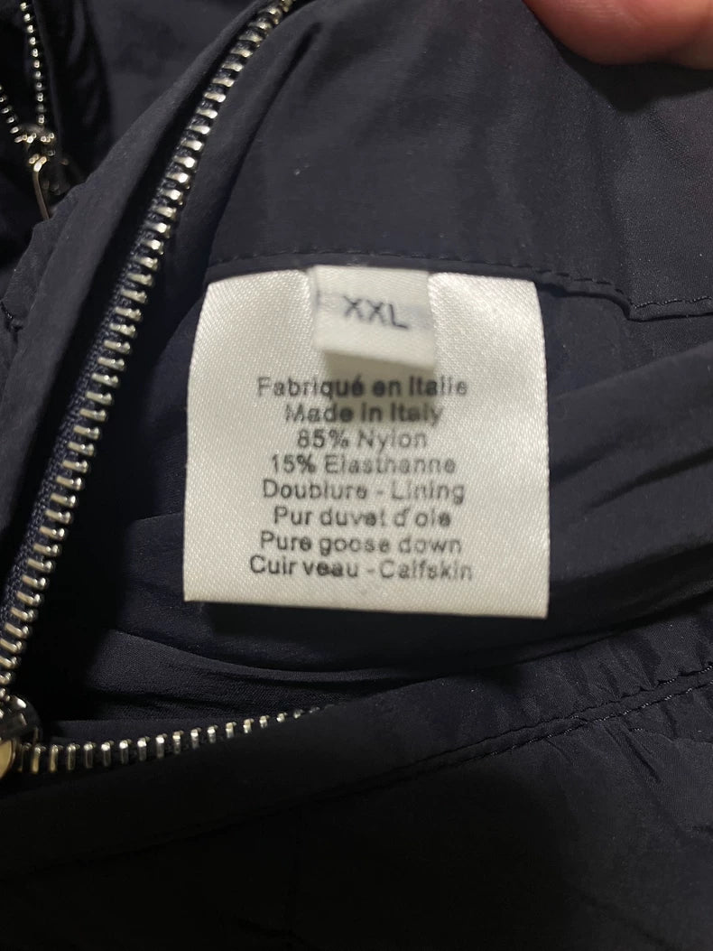 Hermes Men's Down Jacket in Dark Blue