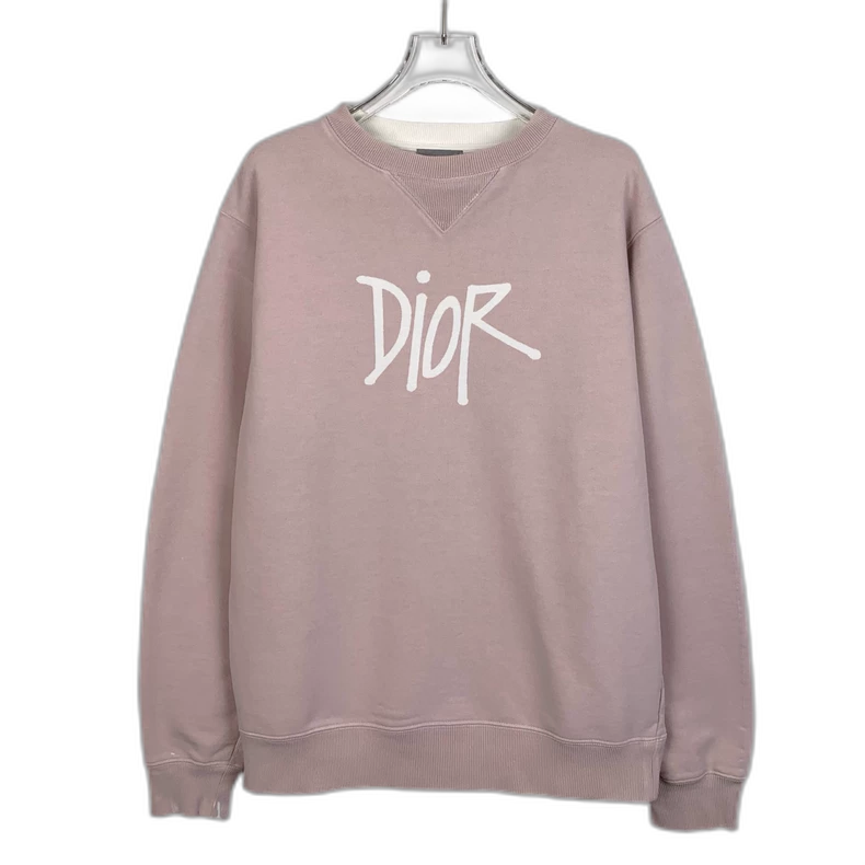 Pink Logo Print Cotton Long Sleeve Sweatshirt