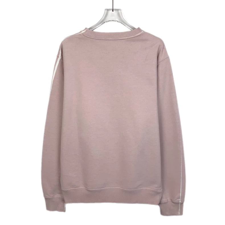 Pink Logo Print Cotton Long Sleeve Sweatshirt