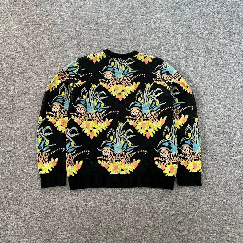 Gucci Wool Knit Sweater with Tiger Design