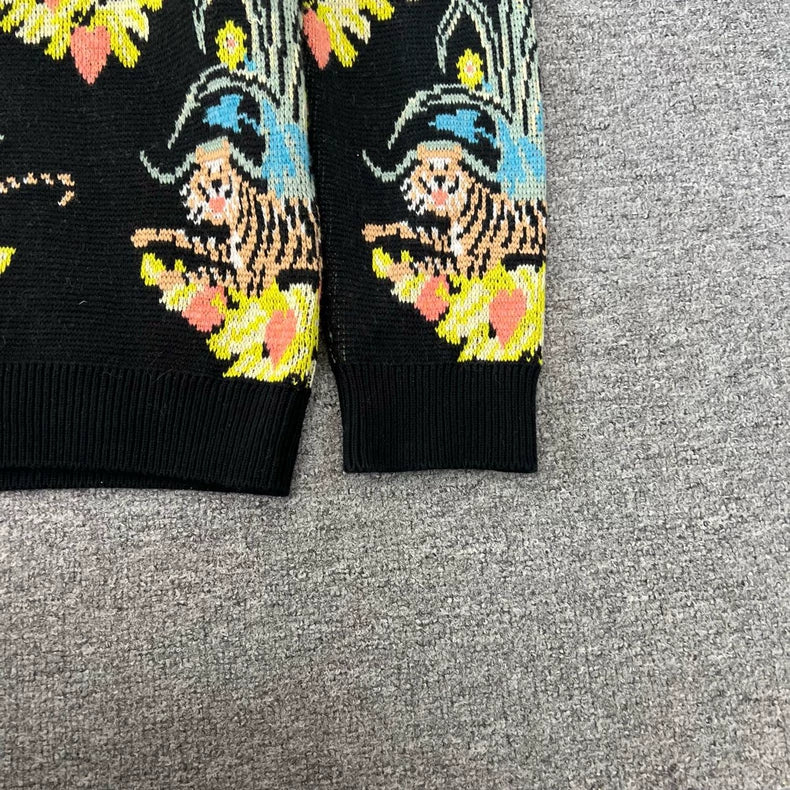 Gucci Wool Knit Sweater with Tiger Design