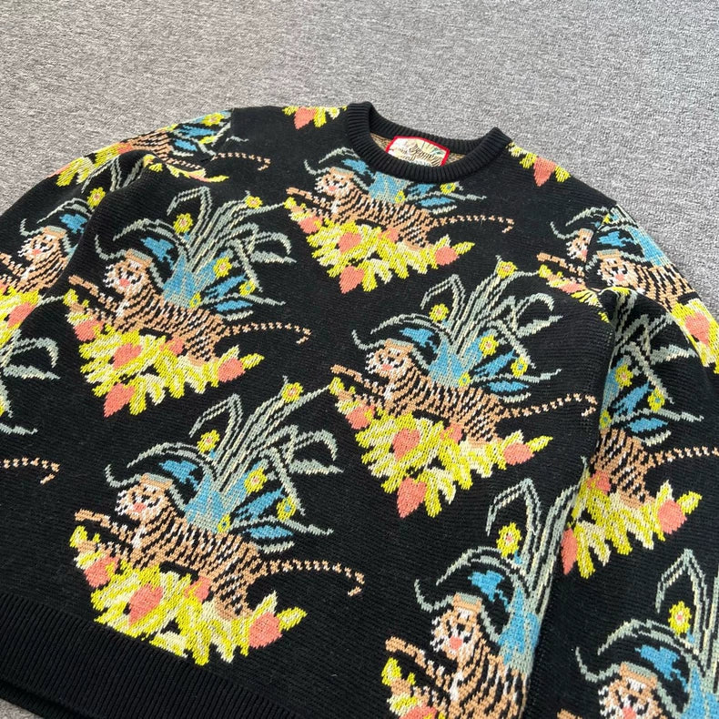 Gucci Wool Knit Sweater with Tiger Design