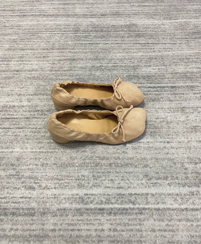 Margiela Suede Ballet Shoes with Gathered Design-zp