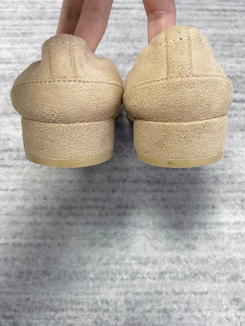 Margiela Suede Ballet Shoes with Gathered Design-zp