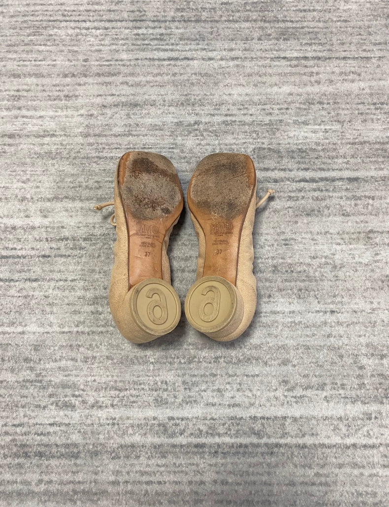 Margiela Suede Ballet Shoes with Gathered Design-zp