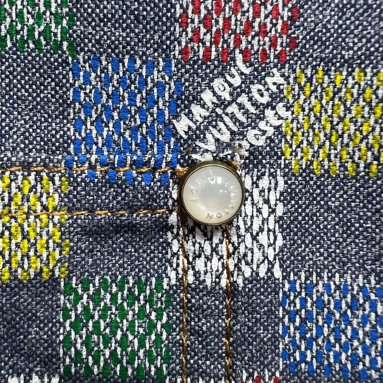 Louis Vuitton Damier Colorful Checkerboard Casual Shorts-yf