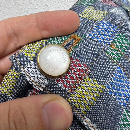 Louis Vuitton Damier Colorful Checkerboard Casual Shorts-yf