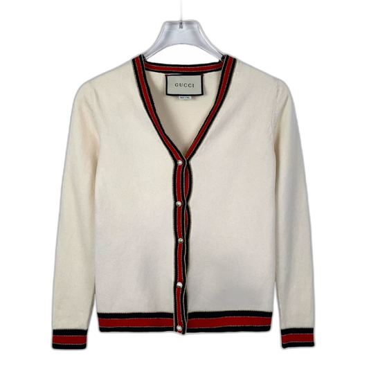 Gucci Color Block V-Neck Cardigan