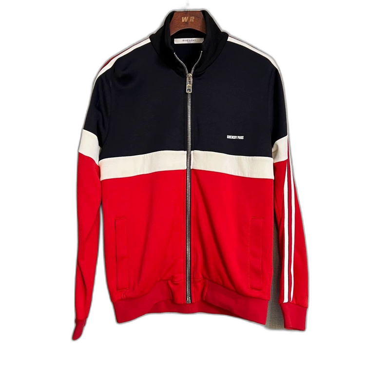 Givenchy Red and Black Logo Jacket
