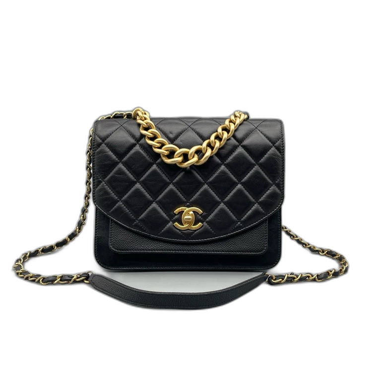 Black and Gold Chanel Handbag