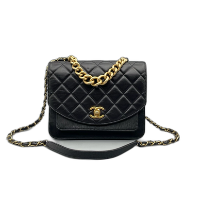 Black and Gold Chanel Handbag