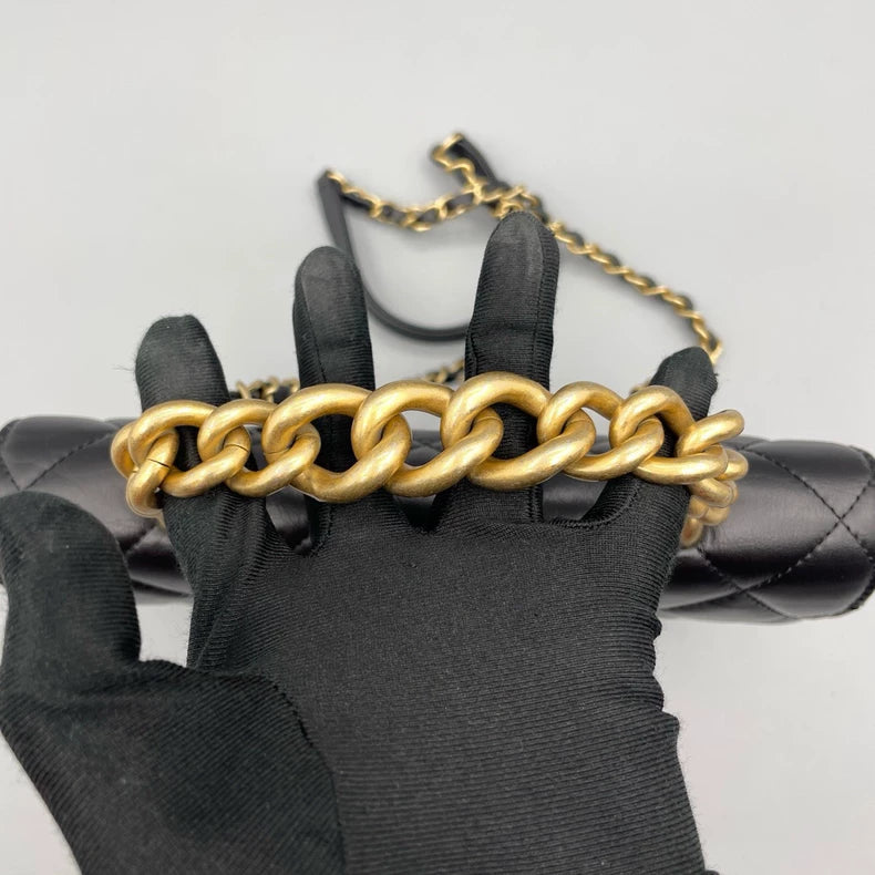 Black and Gold Chanel Handbag