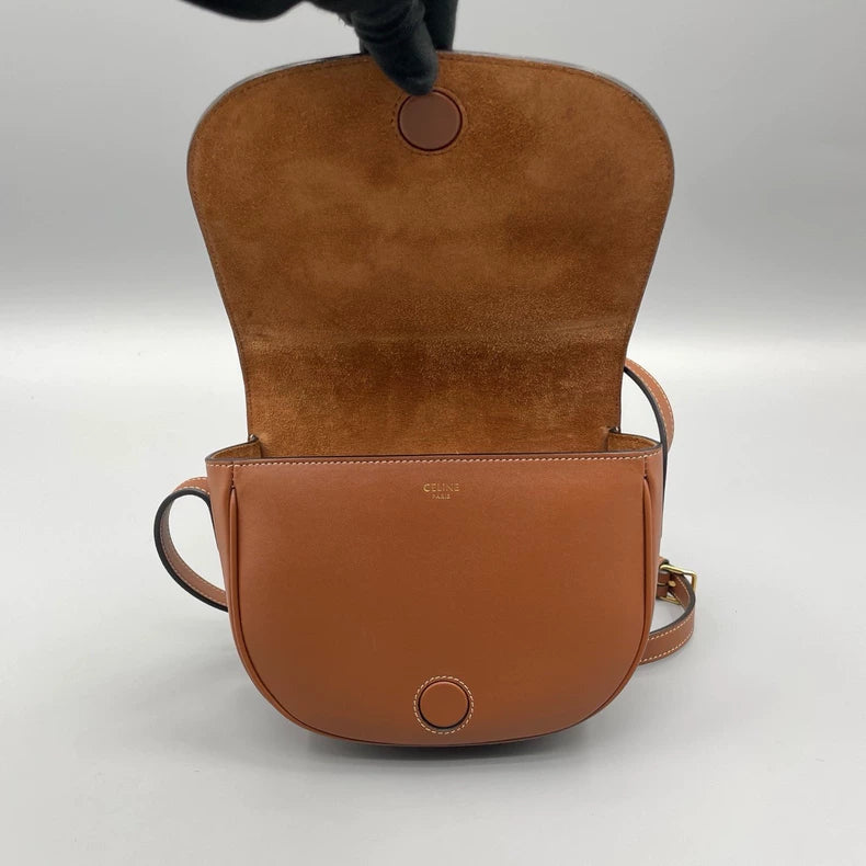 Celine Leather Saddle Crossbody Bag