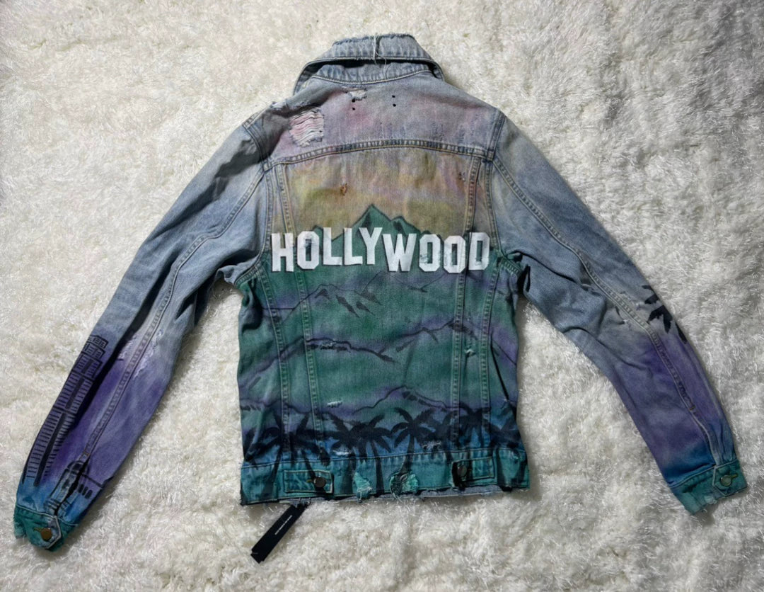 Amiri Alrbrush Hollywood Trucker jacket