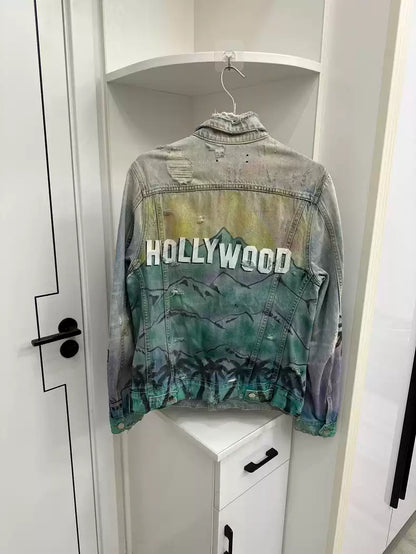 Amiri Metropolis rendering destroys denim jacket