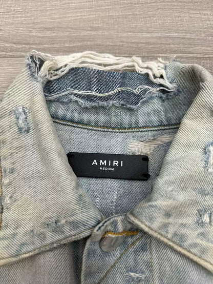 Amiri Metropolis rendering destroys denim jacket