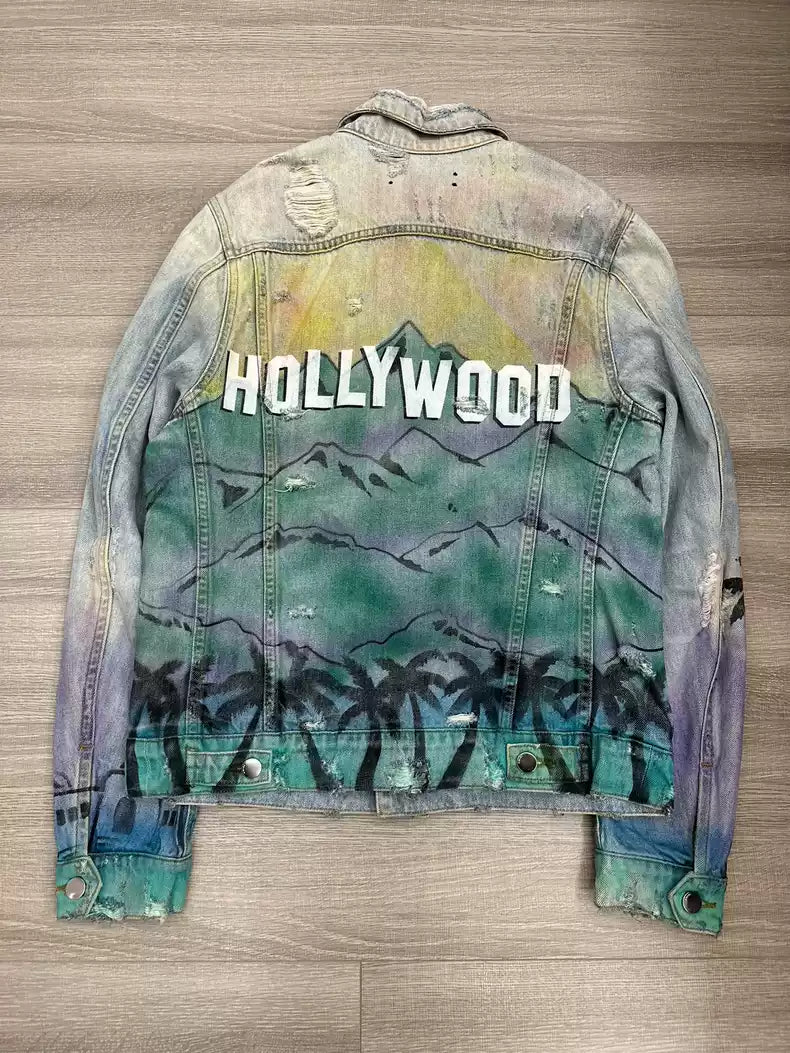 Amiri Metropolis rendering destroys denim jacket