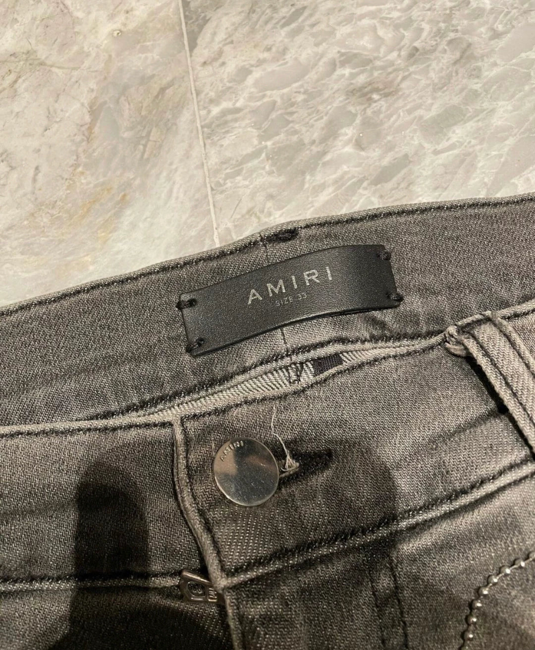 Amiri classic suede distressed jeans