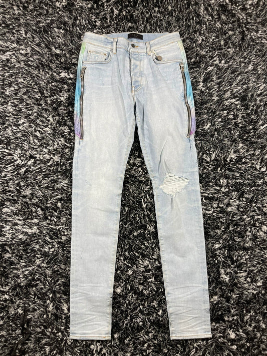 Amiri Watercolor Half Track Jean