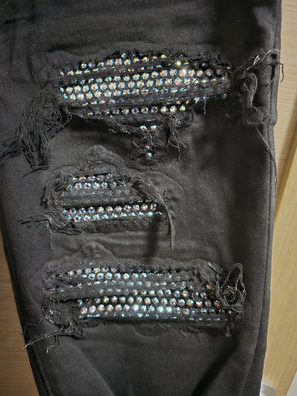 AMIRI CUSTOM CRYSTAL DESTROY JEAN