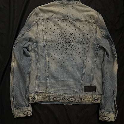 amiri 19AW Vintage Studded Trucker 
Make an old Liuding rhinestone jacket