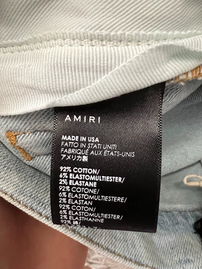 Amiri light colored washed denim jeans