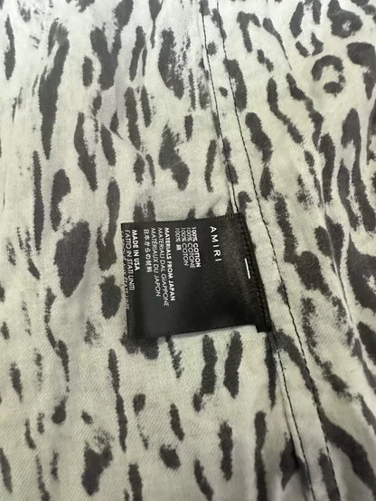 amiri 17 Leopard Printed Flannel shirt