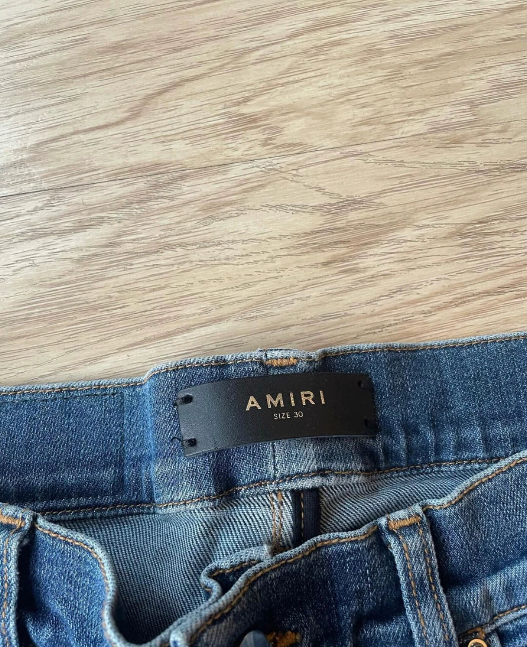 Amiri Classic Splicing MX1 Blue Jeans