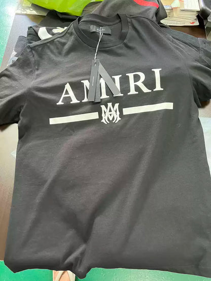 Amiri 22ss slogan short sleeved shirt