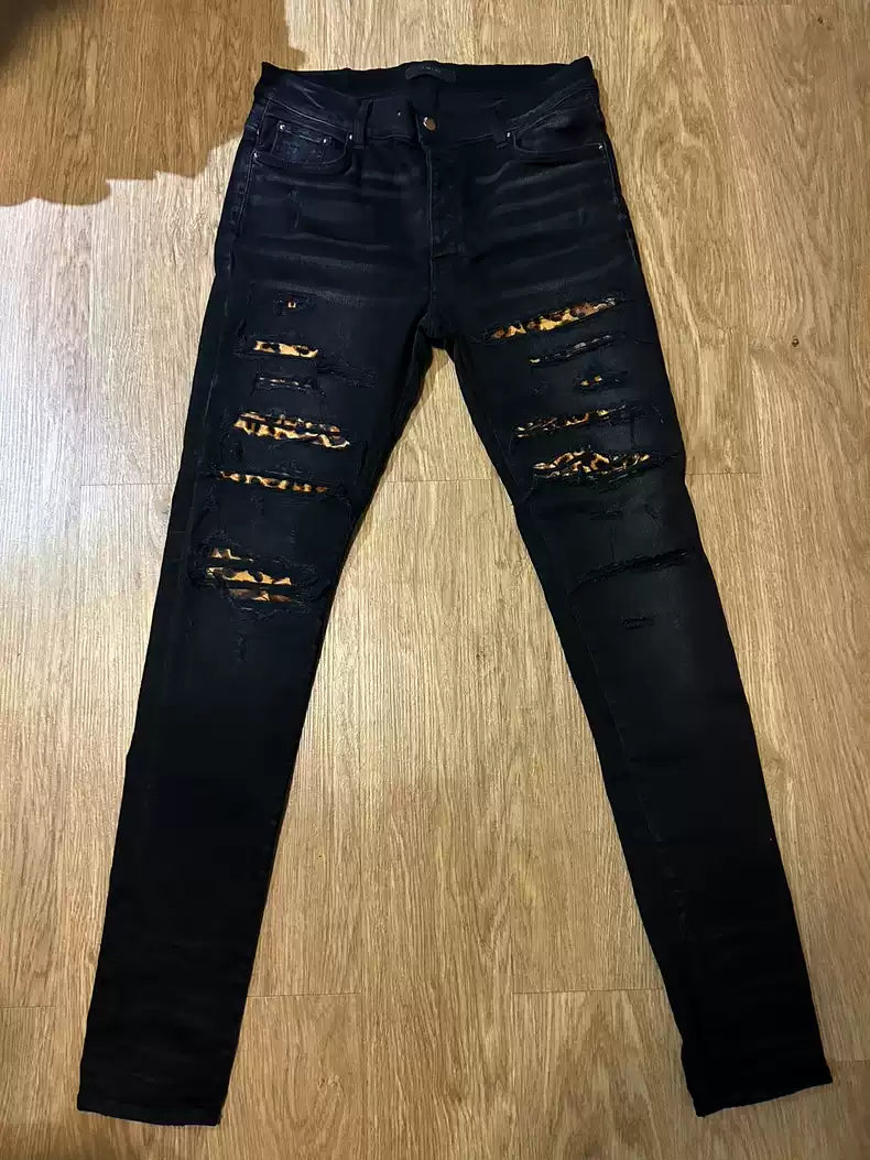 Amiri mx1 leopard print jeans