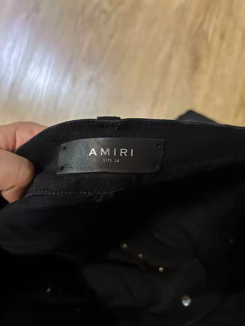 Amiri mx1 leopard print jeans