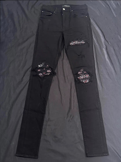 Amiri 18AW mx1 bandana distressed jeans