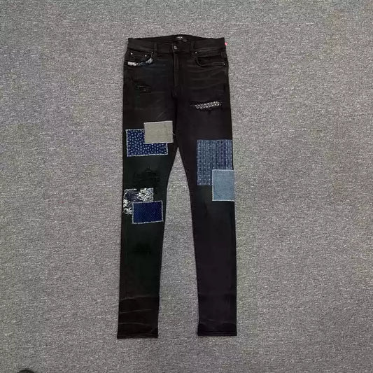 Amiri prickly patch jeans