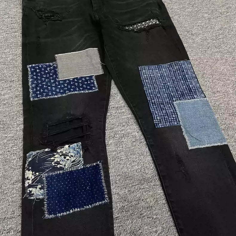 Amiri prickly patch jeans