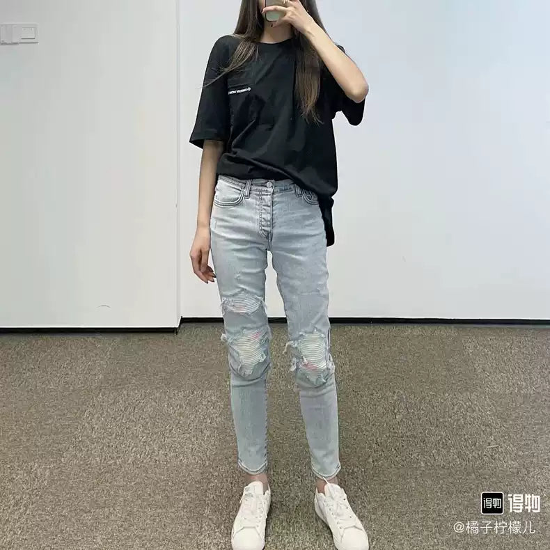 Amiri is not wearing women's jeans