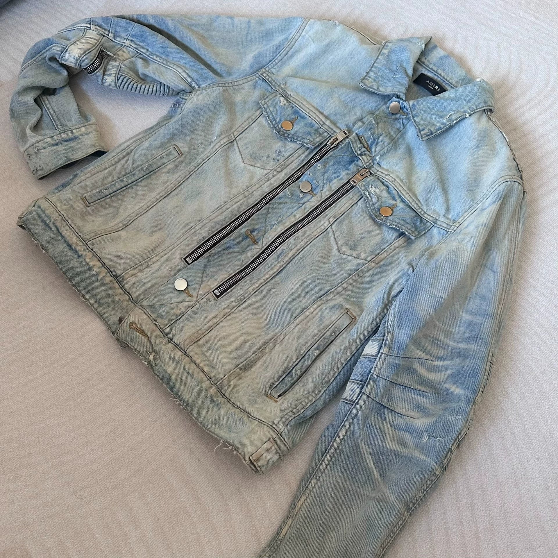 amiri Classic Destroyer Washed Cowboy Jacket