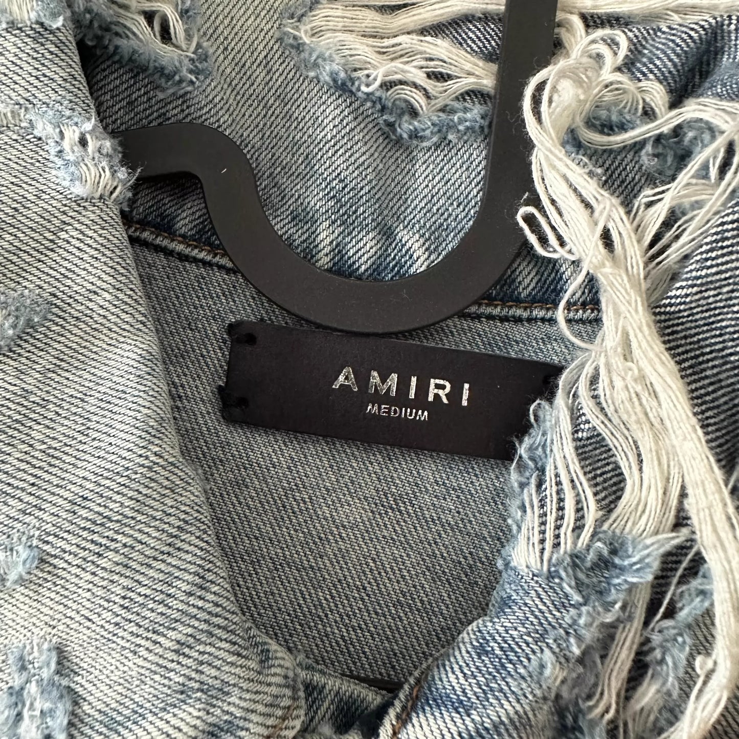 amiri 20SS Blue long Distressed Printed graffiti Jeans Denim Jacket