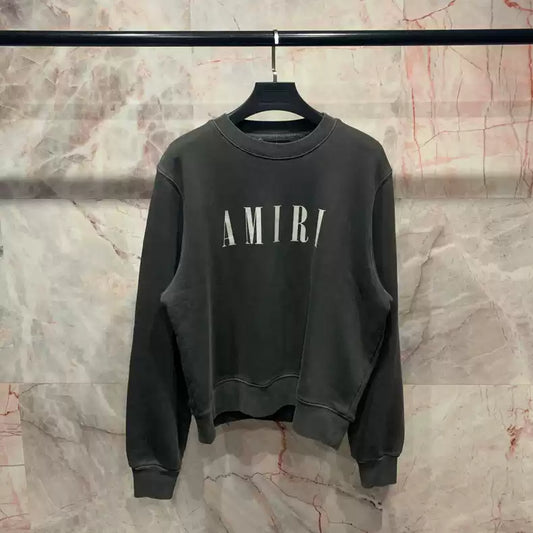 Amiri washed old logo pullover hoodie