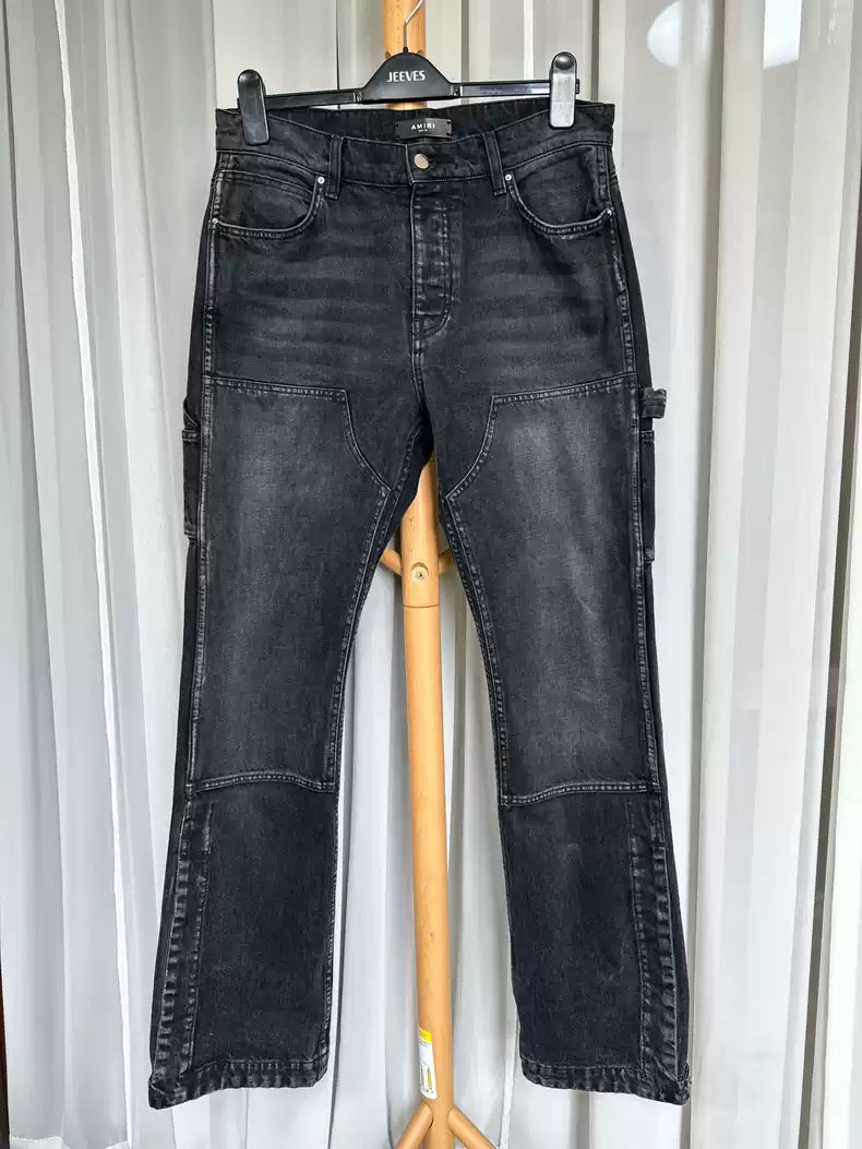 Amiri lumberjack workwear black grey jeans