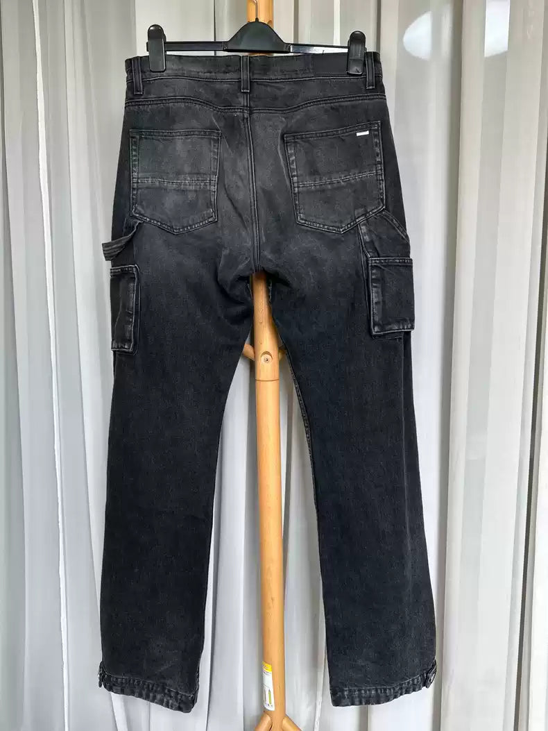 Amiri lumberjack workwear black grey jeans