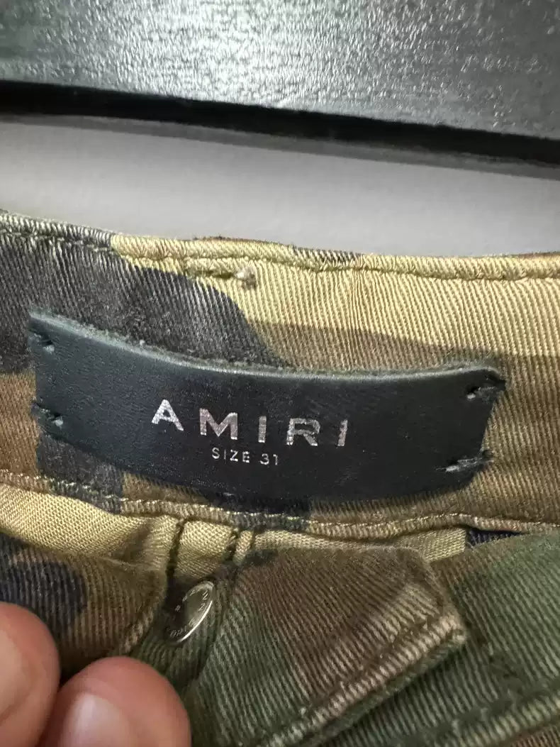 Amiri American high street jeans camouflage work pants