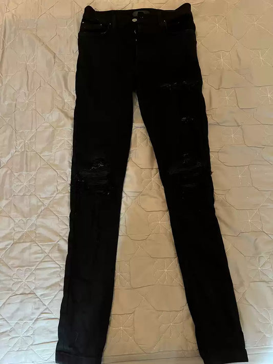 Amiri Classic Splicing MX1 Black Jeans Pants