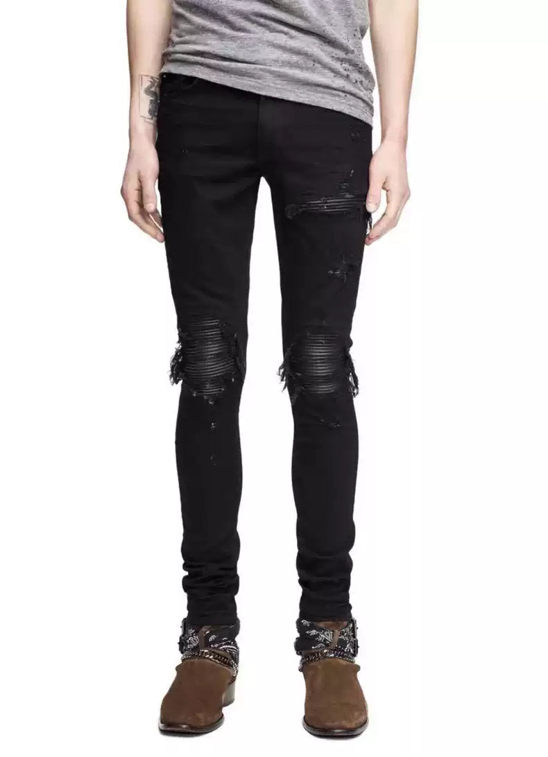 Amiri Classic Splicing MX1 Black Jeans Pants