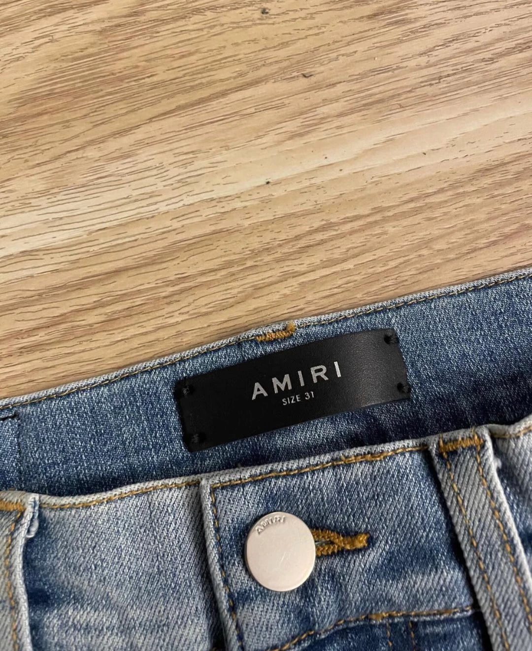 Amiri Classic Limited Edition Rendering Splicing Blue Jeans