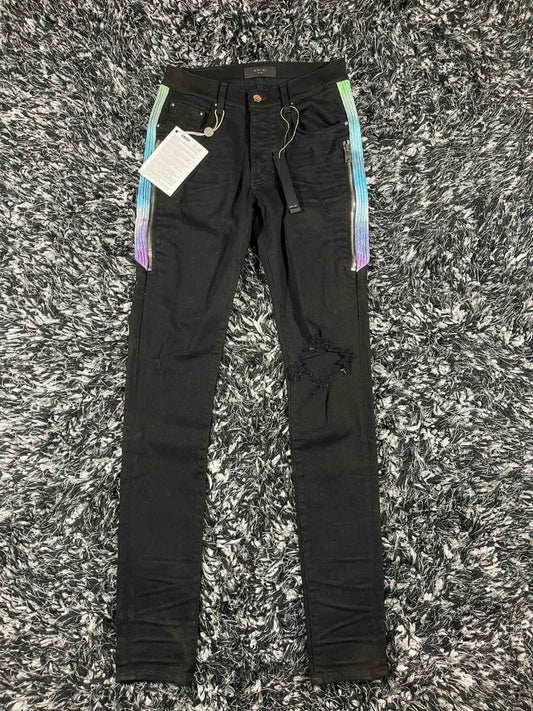 Amiri Watercolor Half Track Jean